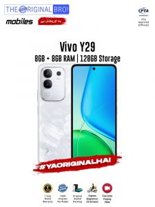 Vivo Y29 - 8GB RAM - 128GB Storage - PTA Approved - 1 Year Warranty - White - The Original Bro Mobiles - TOB40